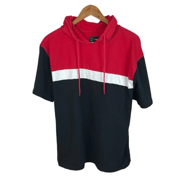 TS1022 Men’s OU Original Use Boxy Fit Short Sleeve Hooded Shirt M - Picture 1 of 5